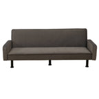 Canapé 1 pièce en tissu moelleux et respirant gris foncé pour salon