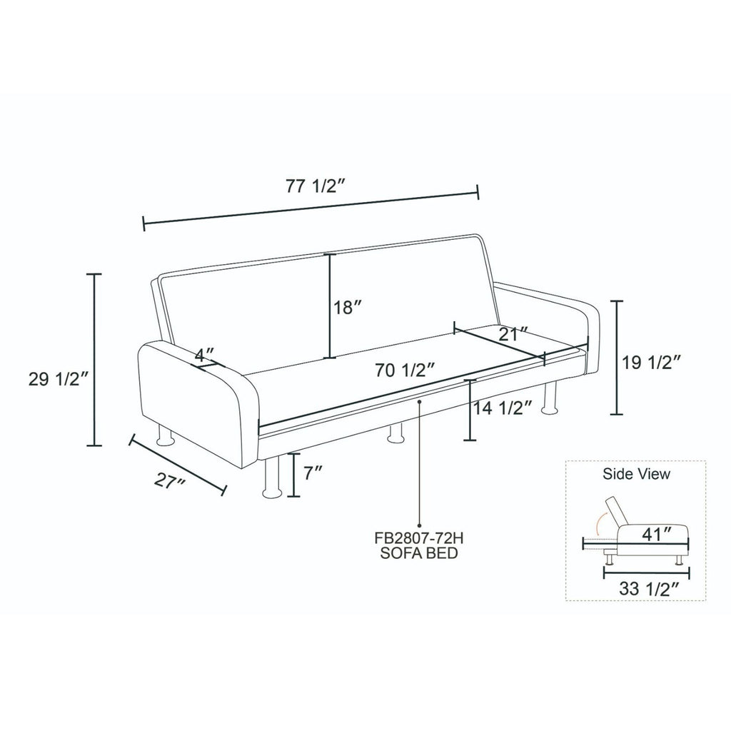 Canapé 1 pièce en tissu moelleux et respirant gris foncé pour salon