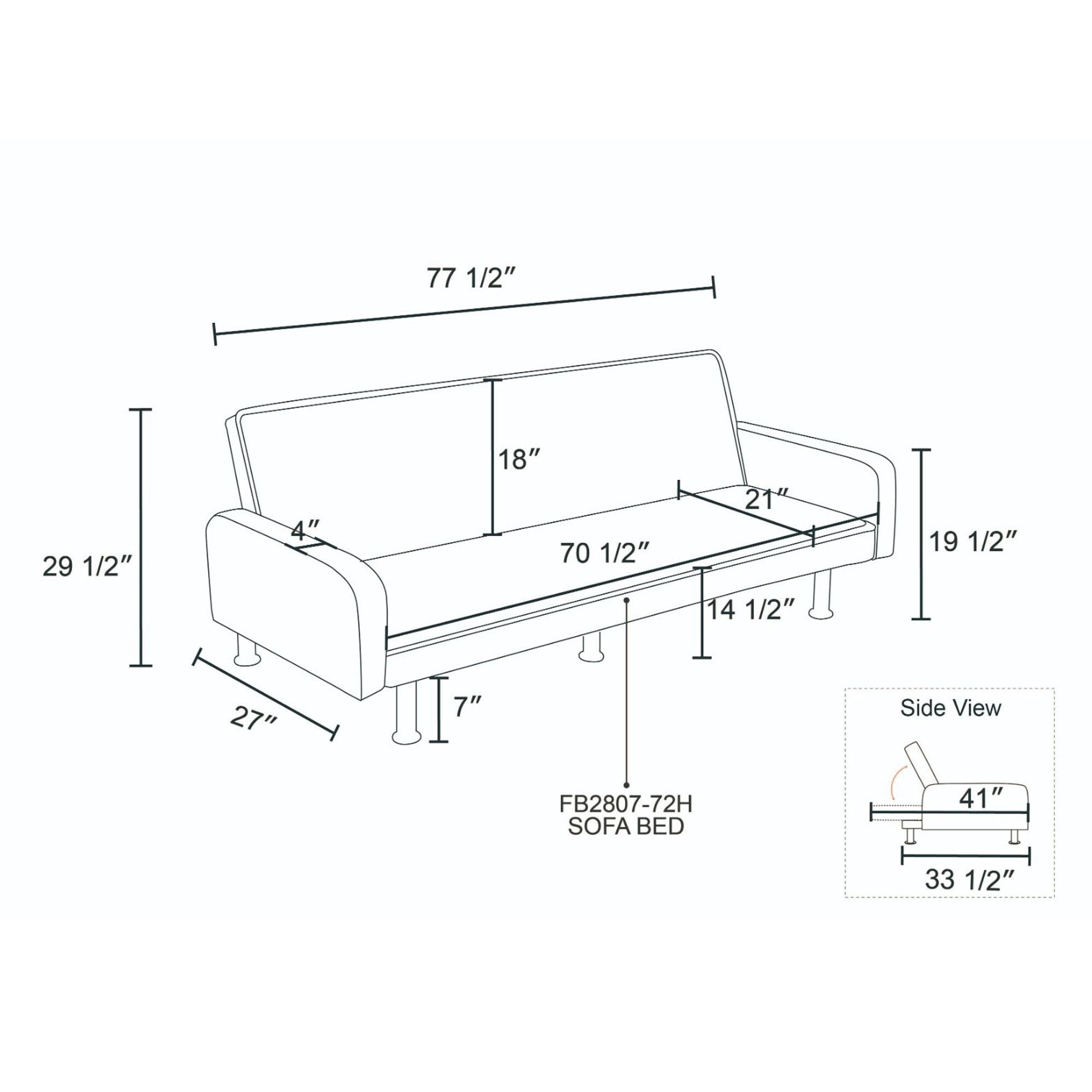 Canapé 1 pièce en tissu moelleux et respirant gris foncé pour salon