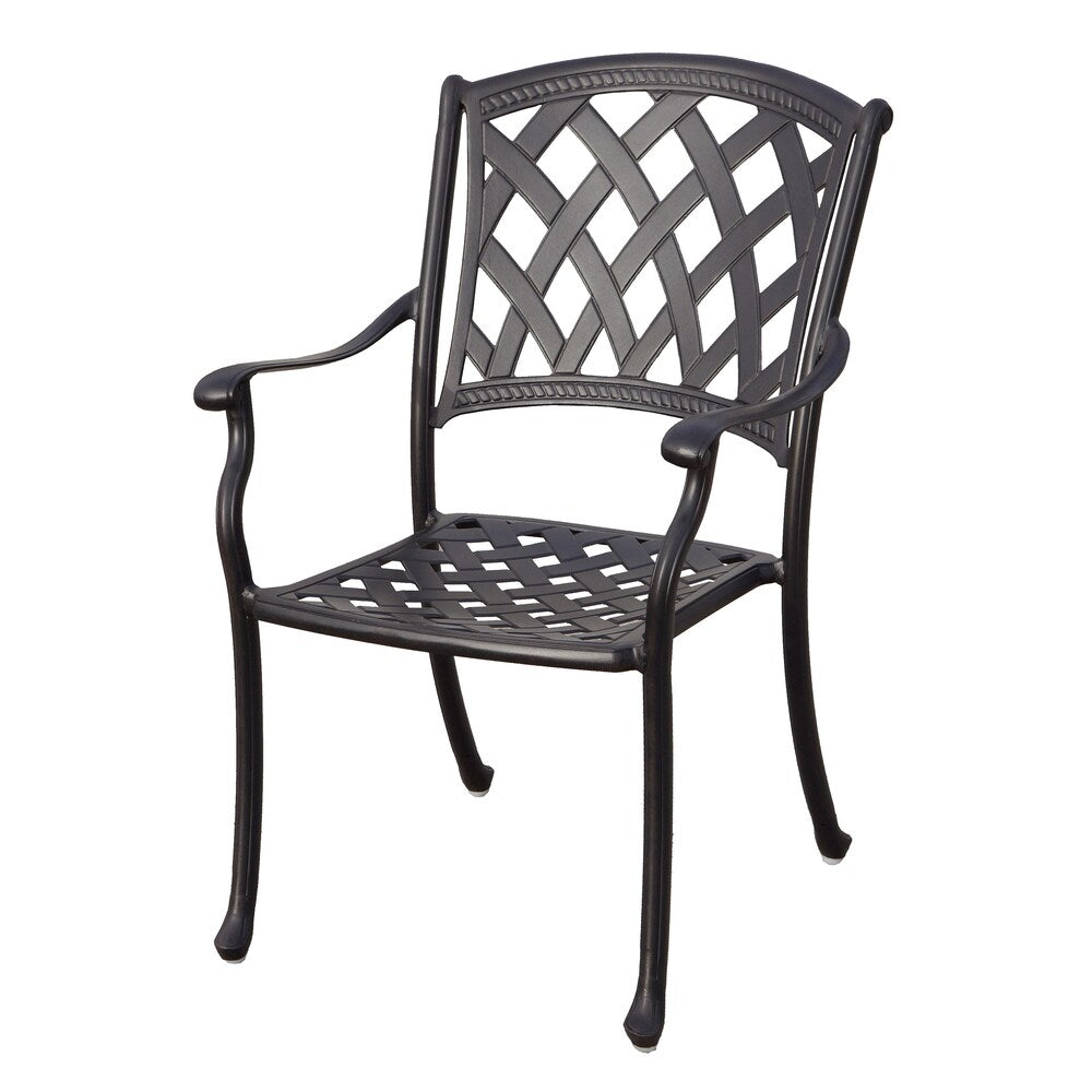 Ensemble de salle à manger rectangulaire 9 pièces Darlee Ocean View en fonte d'aluminium bronze antique