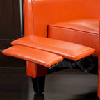 Fauteuil club inclinable Darvis en cuir reconstitué noir par Christopher Knight Home