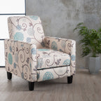 Fauteuil club inclinable à motif floral Darvis par Christopher Knight Home