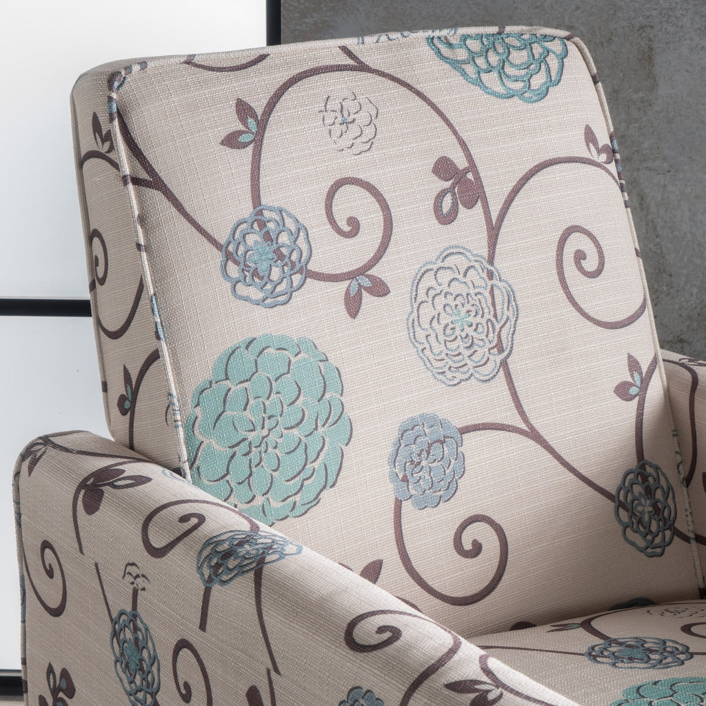 Fauteuil club inclinable à motif floral Darvis par Christopher Knight Home