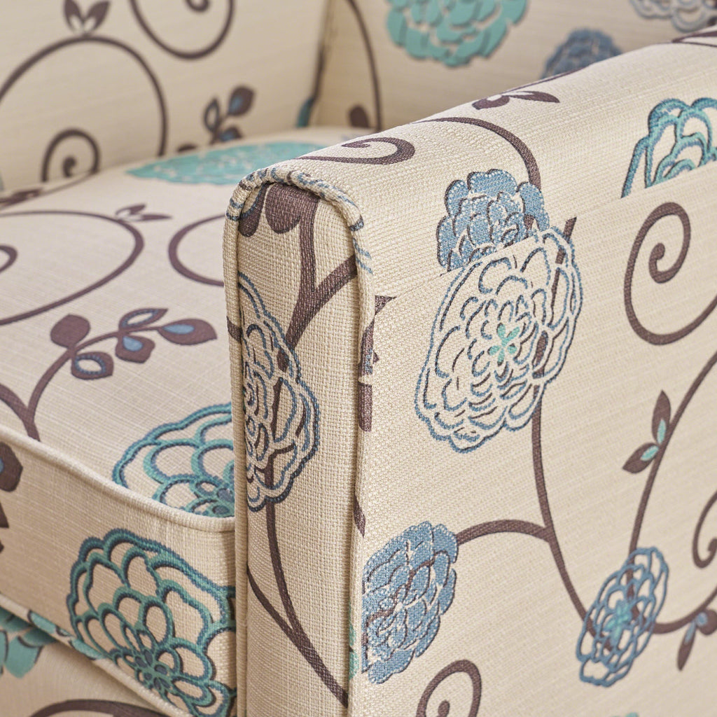 Fauteuil club inclinable à motif floral Darvis par Christopher Knight Home