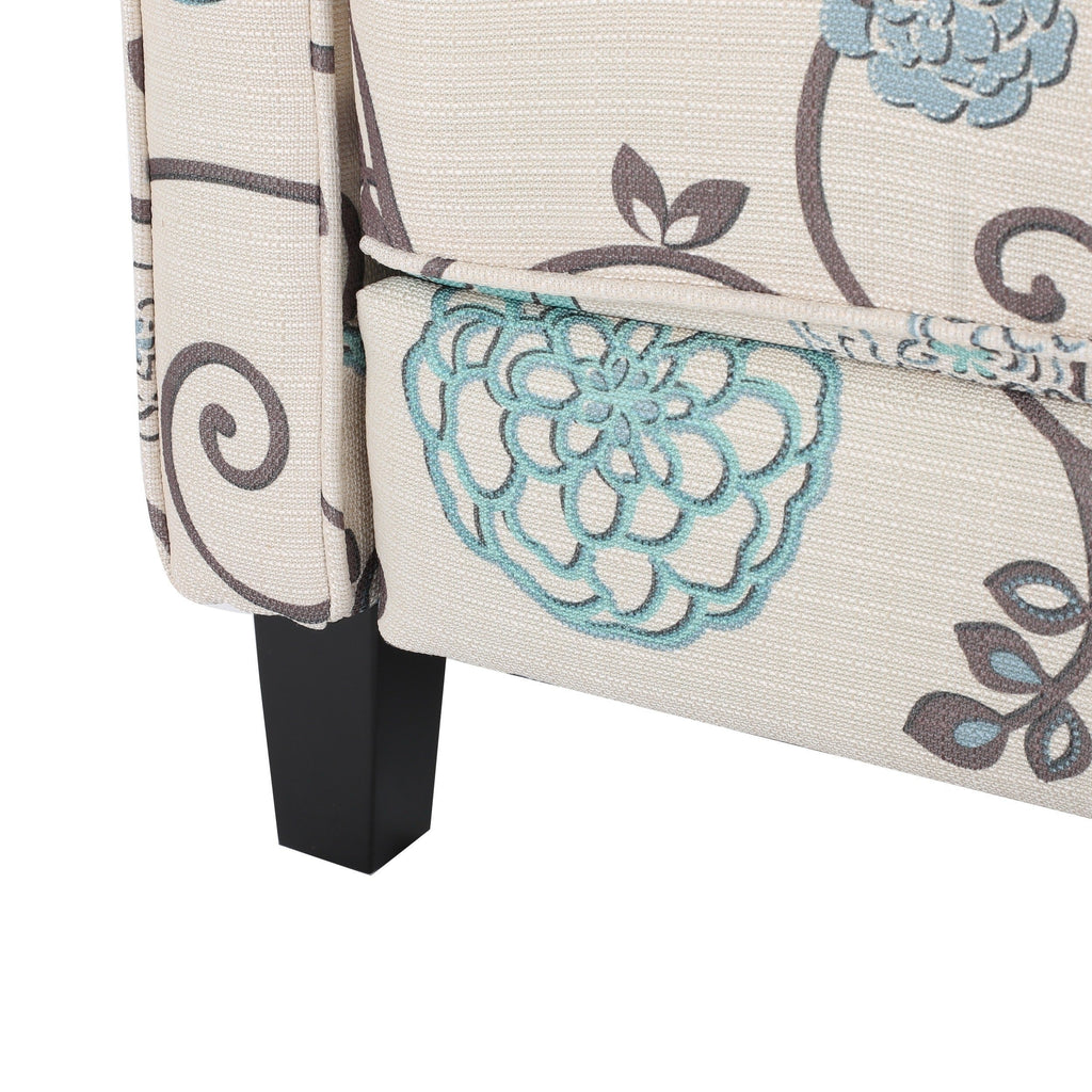 Fauteuil club inclinable à motif floral Darvis par Christopher Knight Home