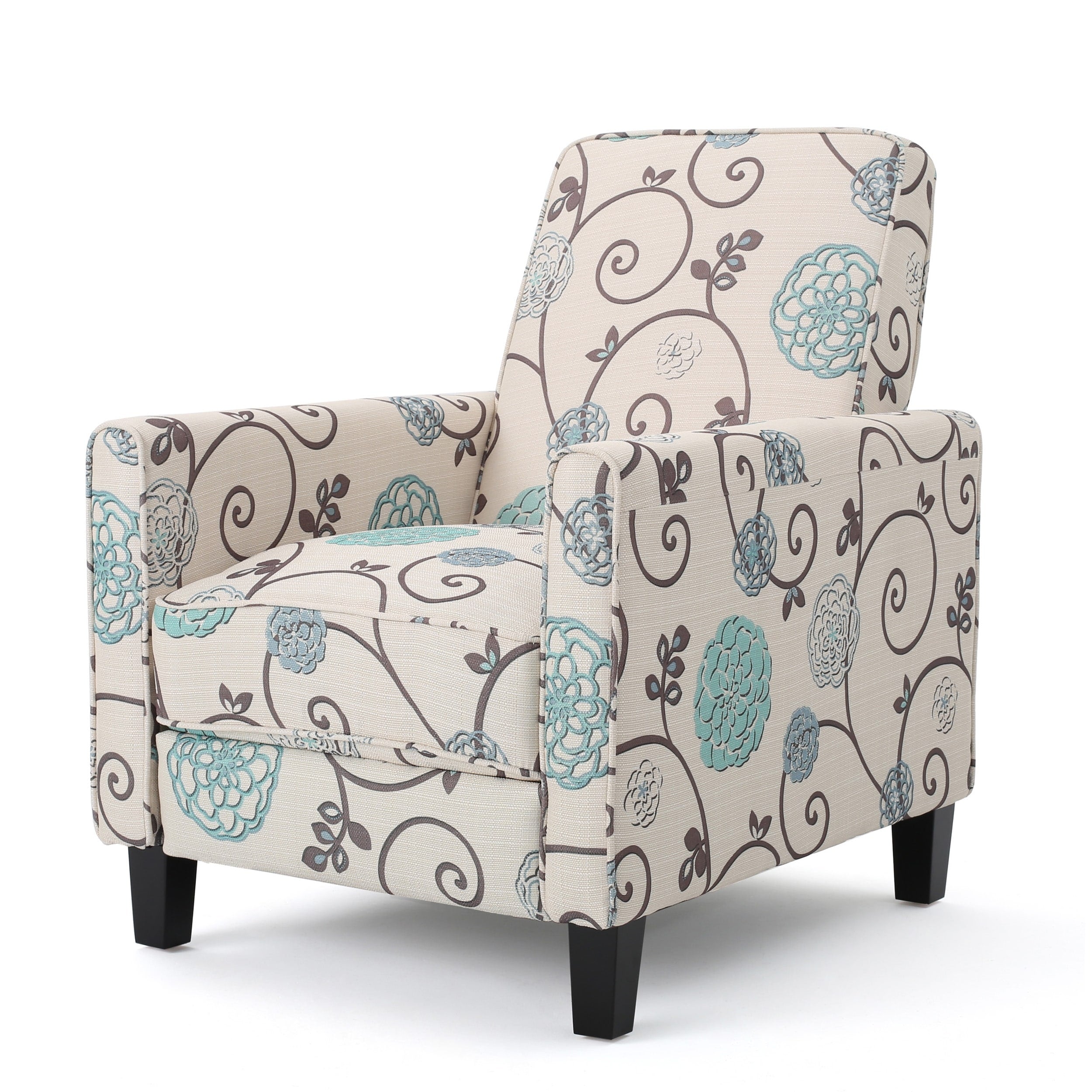 Fauteuil club inclinable à motif floral Darvis par Christopher Knight Home