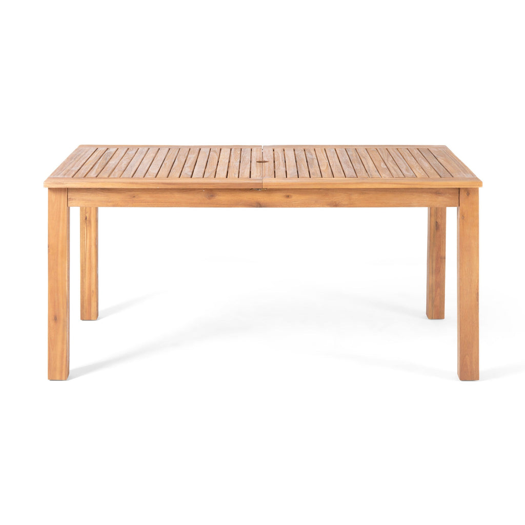 Ensemble de salle à manger extensible Davenport Outdoor 9 pièces en bois et osier par Christopher Knight Home