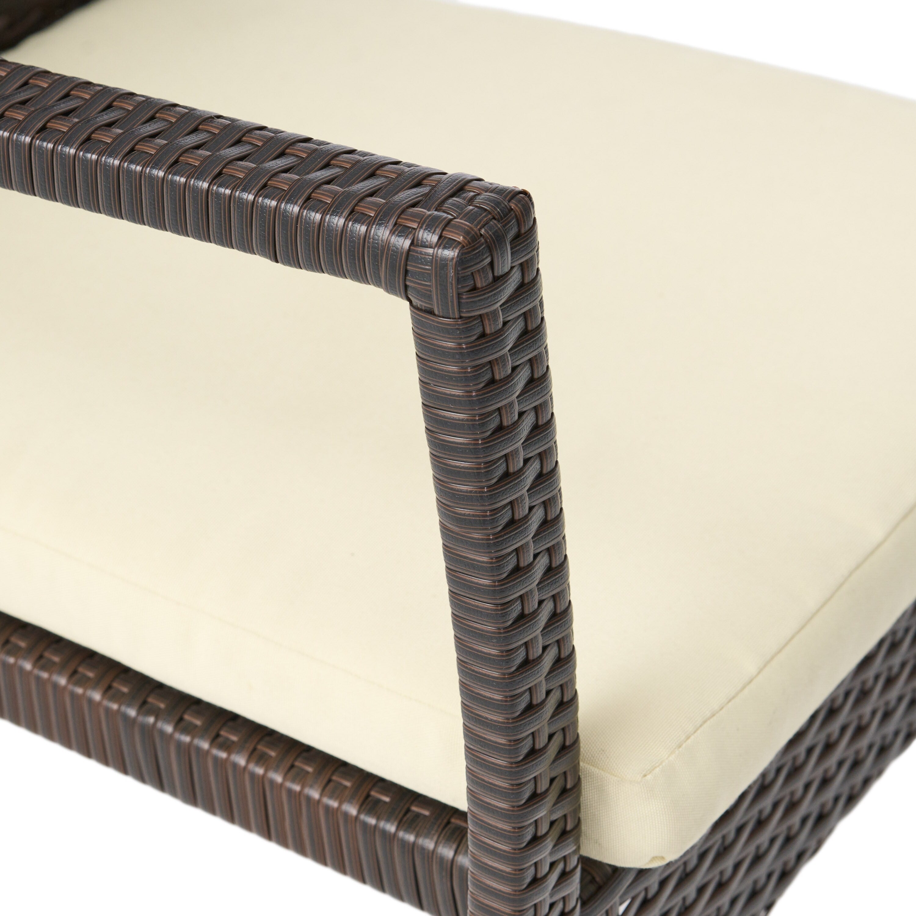 Ensemble de salle à manger extensible Davenport Outdoor 9 pièces en bois et osier par Christopher Knight Home