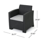 Ensemble de conversation d'extérieur Daytona 4 pièces par Christopher Knight Home