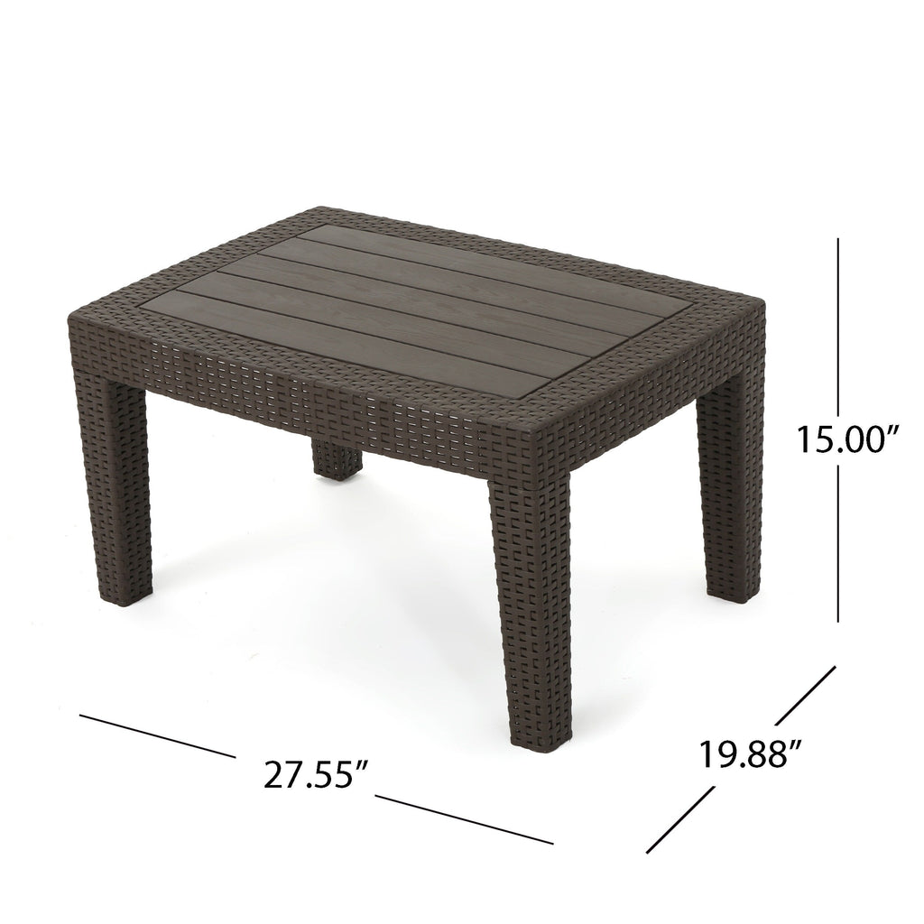 Ensemble de conversation d'extérieur en osier Daytona par Christopher Knight Home