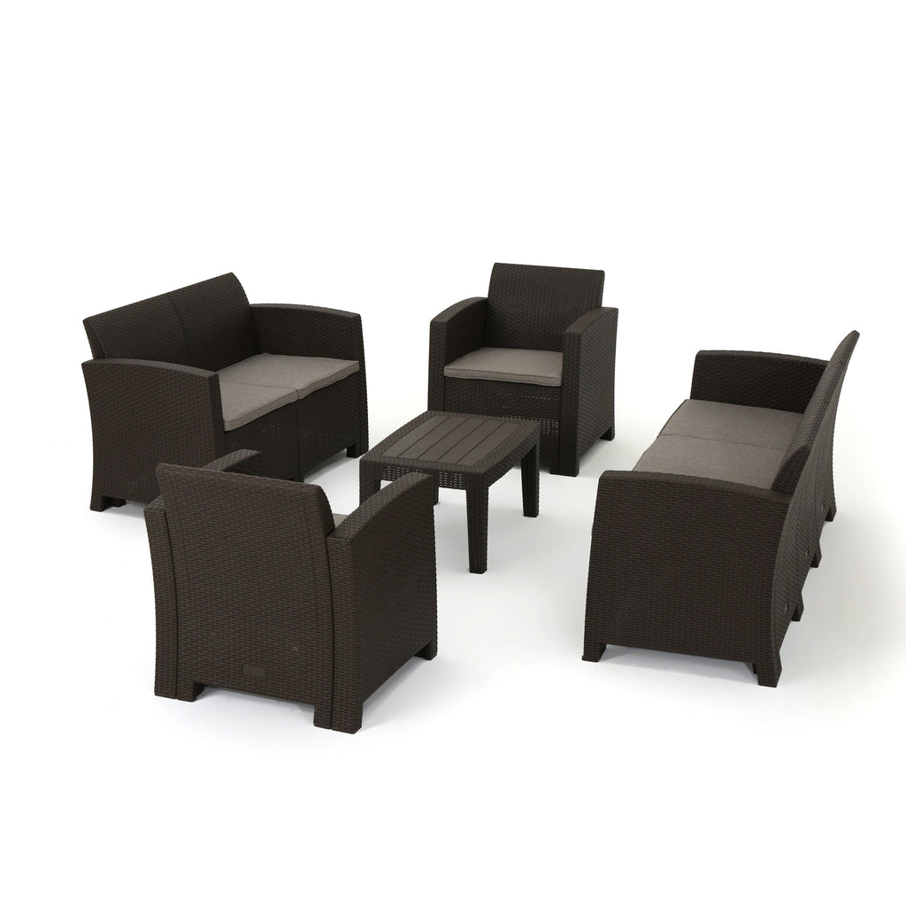Ensemble de conversation d'extérieur en osier Daytona par Christopher Knight Home