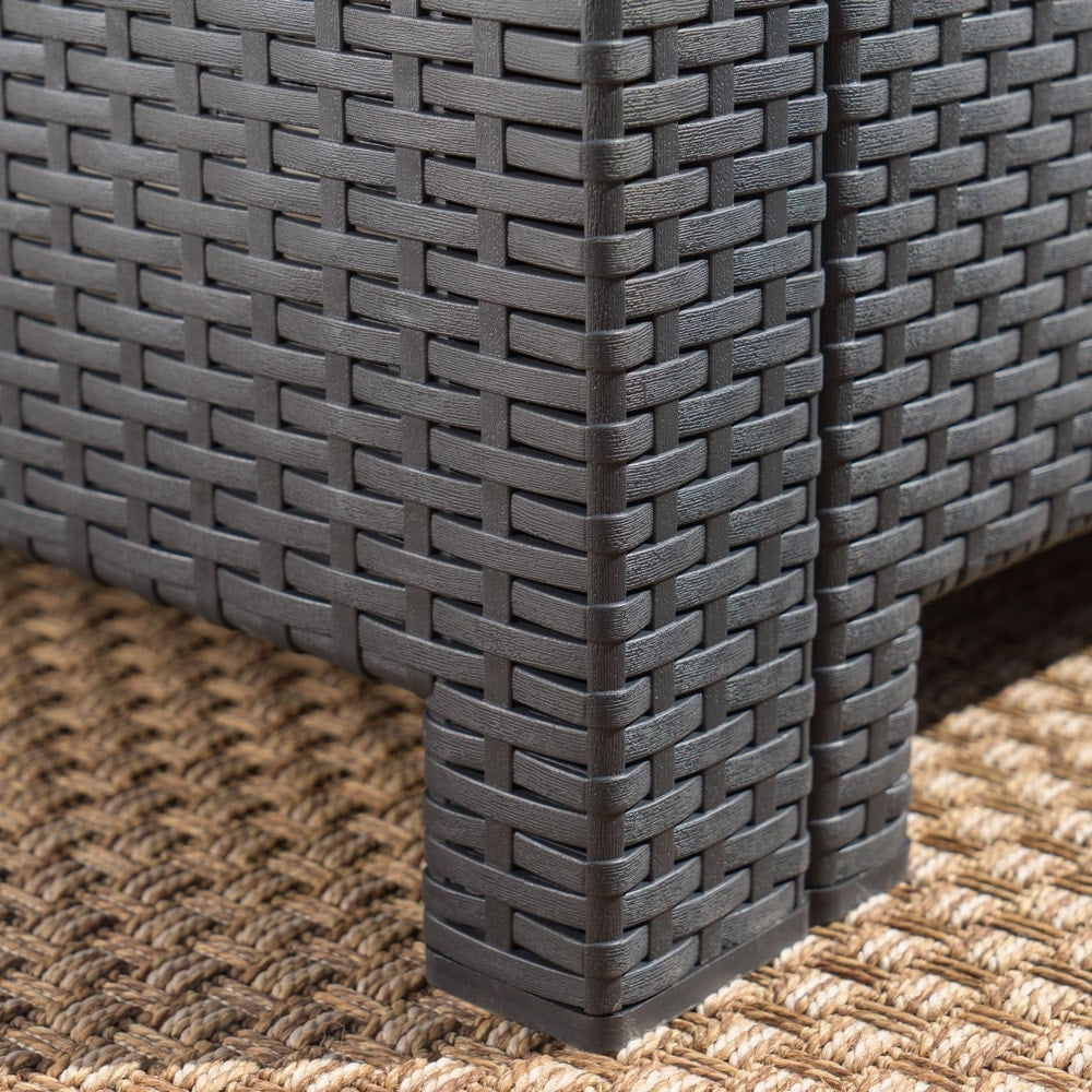 Ensemble de conversation d'extérieur en osier Daytona par Christopher Knight Home