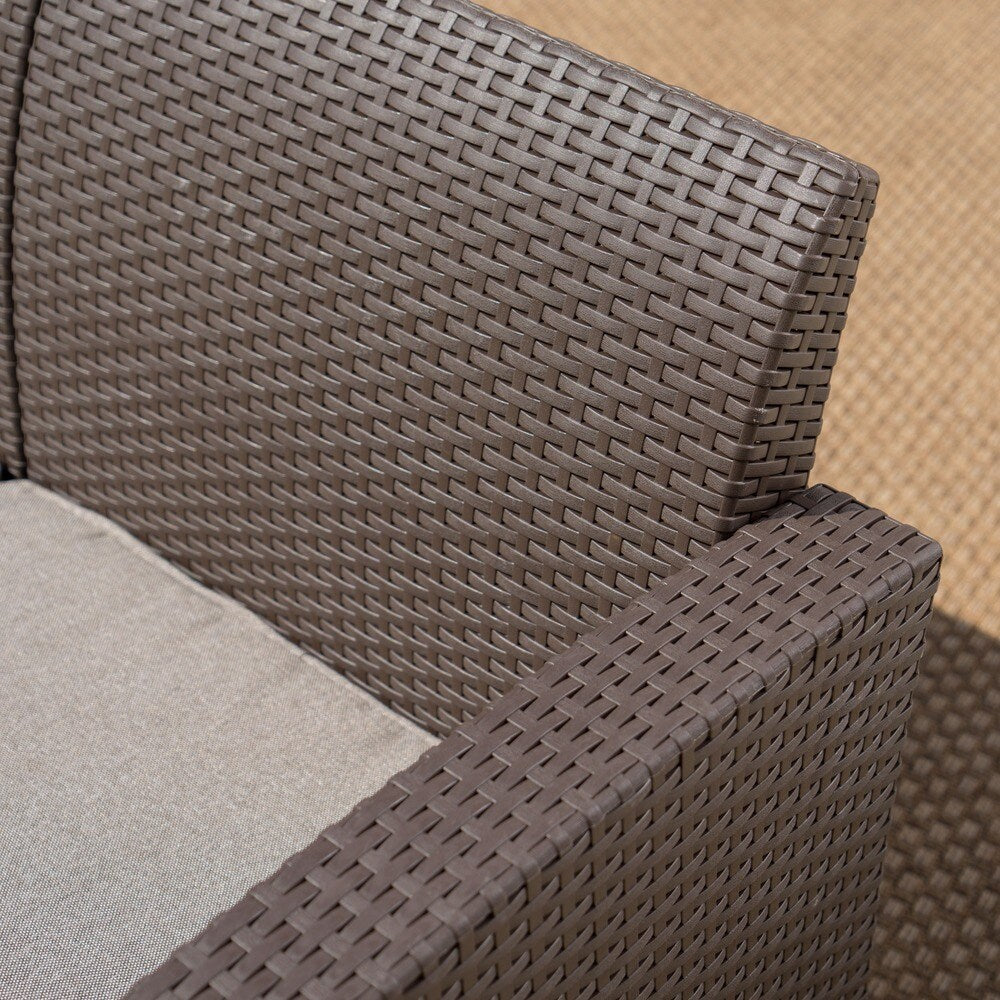 Ensemble de conversation d'extérieur en osier Daytona par Christopher Knight Home