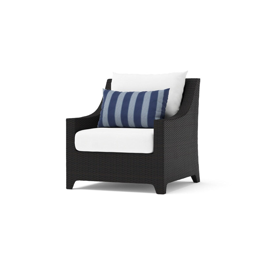 Ensemble de 5 fauteuils club et poufs d'extérieur Deco Sunbrella