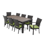 Ensemble de salle à manger d'extérieur Deco 9 pièces en aluminium