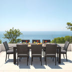 Ensemble de salle à manger d'extérieur Deco 9 pièces en aluminium