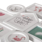 Cadre photo mural décoratif moderne pour 8 photos, plusieurs tailles, blanc