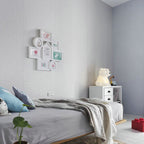 Cadre photo mural décoratif moderne pour 8 photos, plusieurs tailles, blanc