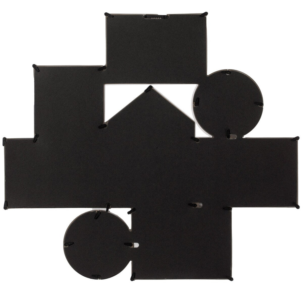 Cadre photo mural décoratif moderne pour 8 photos, plusieurs tailles, blanc