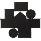 Cadre photo mural décoratif moderne pour 8 photos, plusieurs tailles, blanc