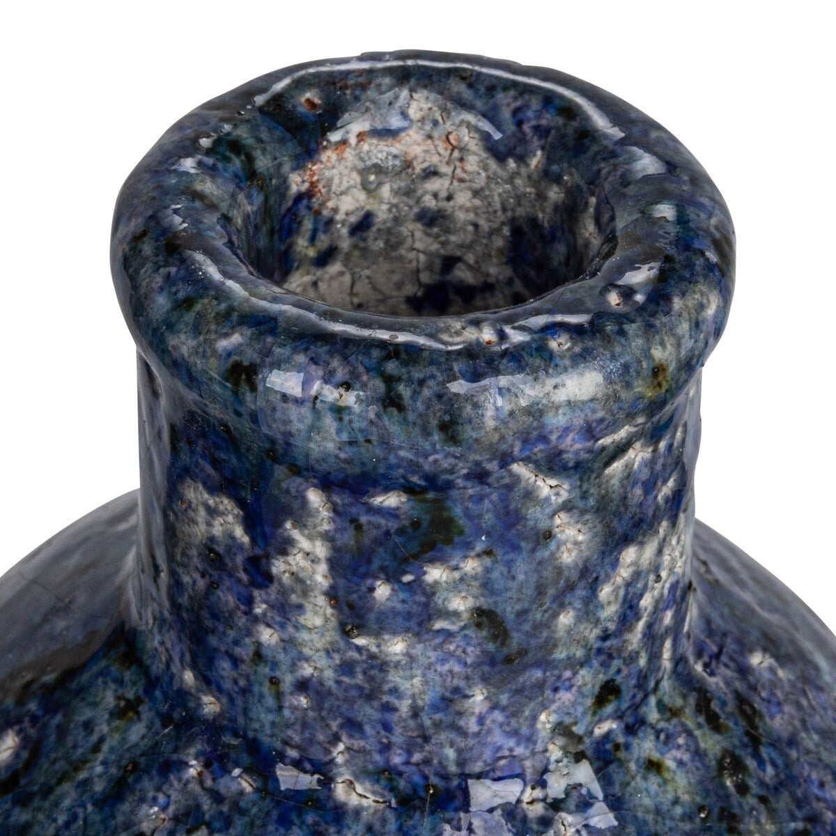 Vases décoratifs en terre cuite avec glaçure craquelée, lot de 3