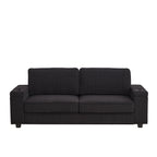 Canapé 86,5 places à assise profonde avec rangement, chargement USB et porte-gobelets - Canapé confortable en velours côtelé