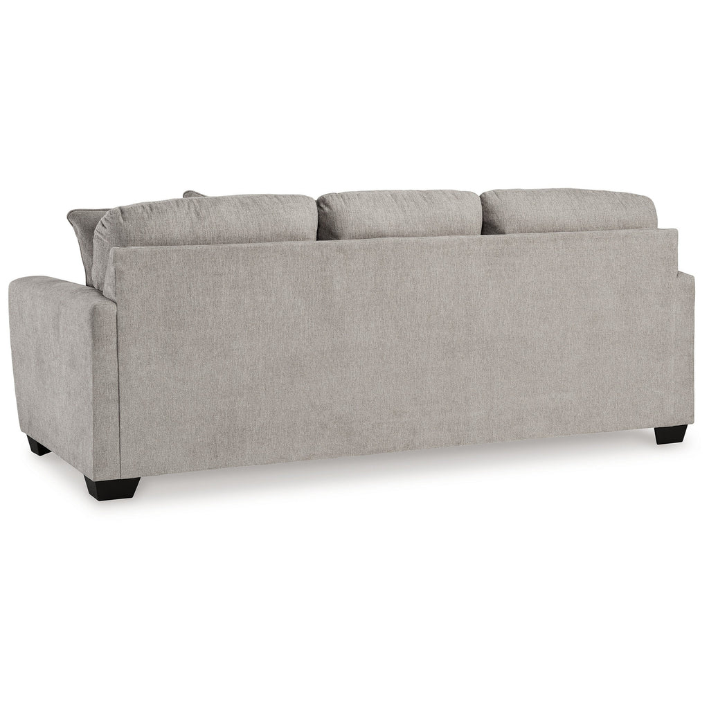 Canapé Delaney, polyester gris, 5 coussins décoratifs, noir, 246 cm