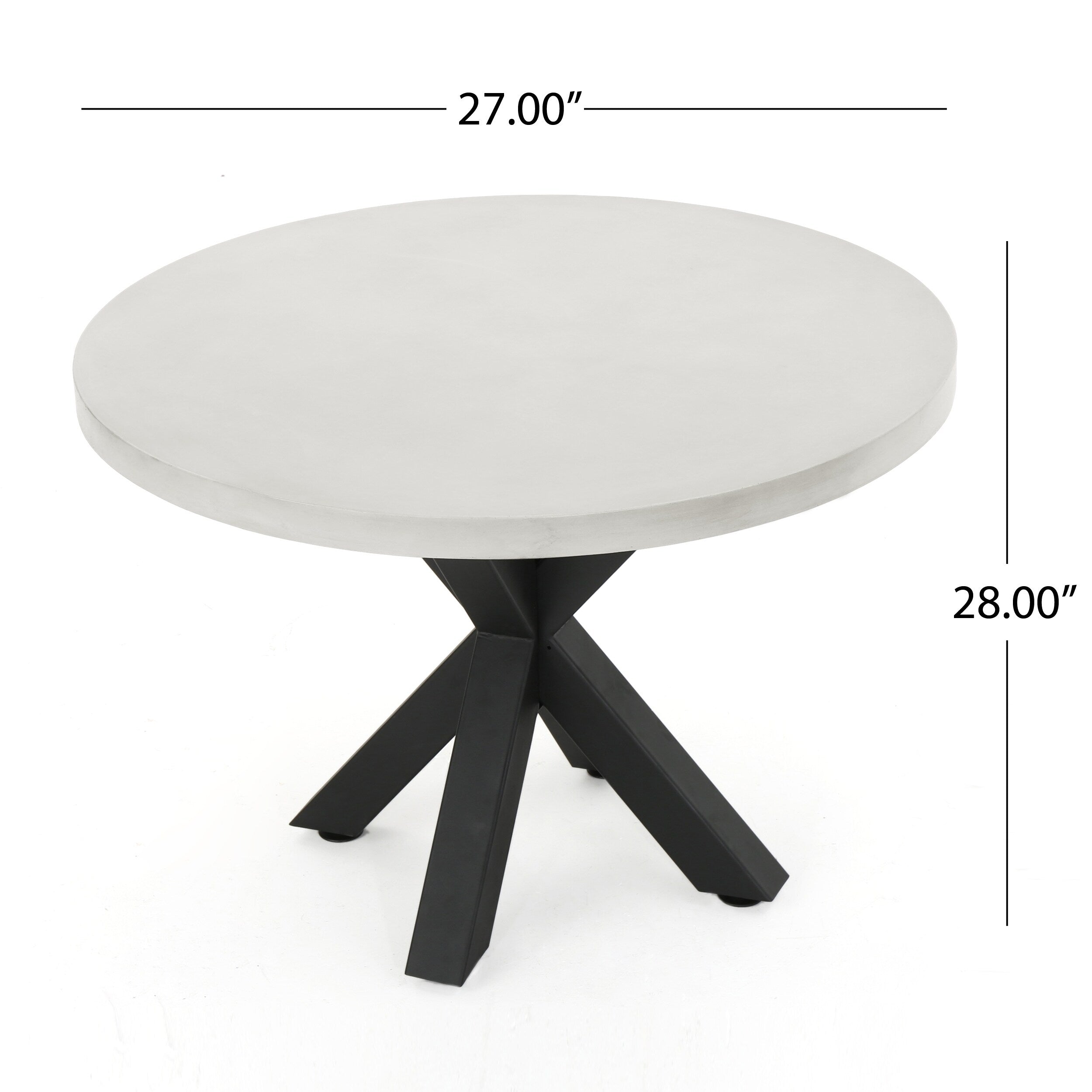 Ensemble de salle à manger d'extérieur Delmar 5 pièces avec table en béton léger par Christopher Knight Home