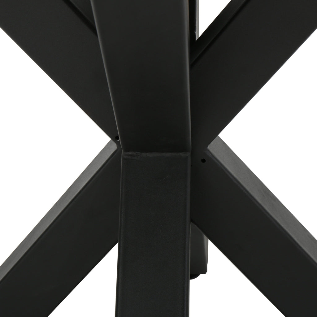 Ensemble de salle à manger d'extérieur Delmar 5 pièces avec table en béton léger par Christopher Knight Home