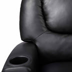 Fauteuil inclinable de luxe pour enfants avec repose-pieds, appui-tête et 2 porte-gobelets Fauteuil inclinable en microfibre pour enfants de 3 ans et plus