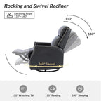 Lot de 2 chaises pivotantes modernes en cuir véritable Demeter pour chambre d'enfant avec garnitures cloutées par HULALA HOME