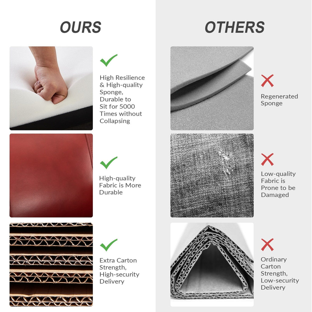 Lot de 2 chaises pivotantes modernes en cuir véritable Demeter pour chambre d'enfant avec garnitures cloutées par HULALA HOME