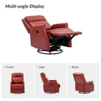 Lot de 2 chaises pivotantes modernes en cuir véritable Demeter pour chambre d'enfant avec garnitures cloutées par HULALA HOME