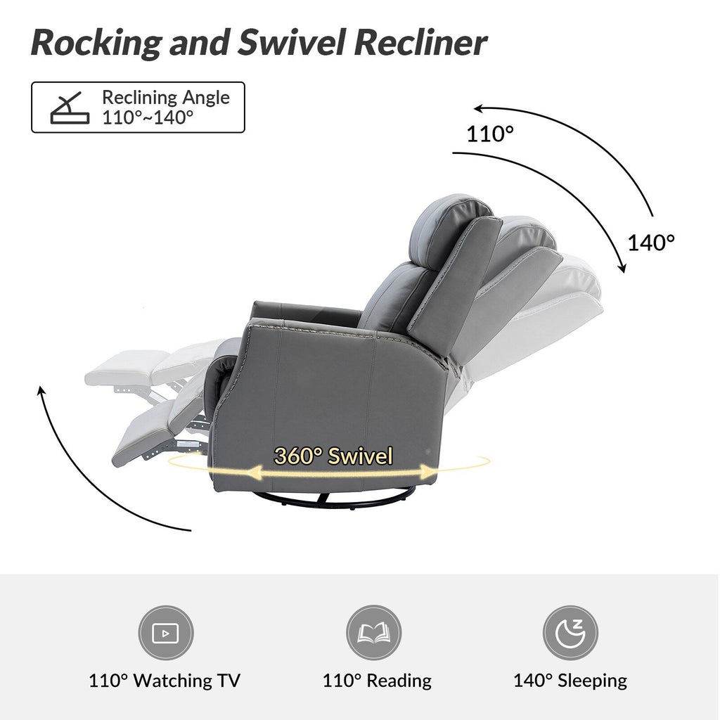 Lot de 2 chaises pivotantes modernes en cuir véritable Demeter pour chambre d'enfant avec garnitures cloutées par HULALA HOME