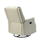 Lot de 2 chaises pivotantes modernes en cuir véritable Demeter pour chambre d'enfant avec garnitures cloutées par HULALA HOME