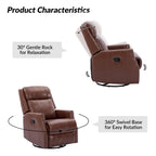 Lot de 2 chaises pivotantes modernes en cuir véritable Demeter pour chambre d'enfant avec garnitures cloutées par HULALA HOME