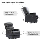 Lot de 2 chaises pivotantes modernes en cuir véritable Demeter pour chambre d'enfant avec garnitures cloutées par HULALA HOME