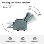 Lot de 2 chaises pivotantes modernes en cuir véritable Demeter pour chambre d'enfant avec garnitures cloutées par HULALA HOME