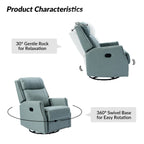 Lot de 2 chaises pivotantes modernes en cuir véritable Demeter pour chambre d'enfant avec garnitures cloutées par HULALA HOME