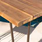 Ensemble de bar industriel d'extérieur en bois Denali 3 pièces par Christopher Knight Home