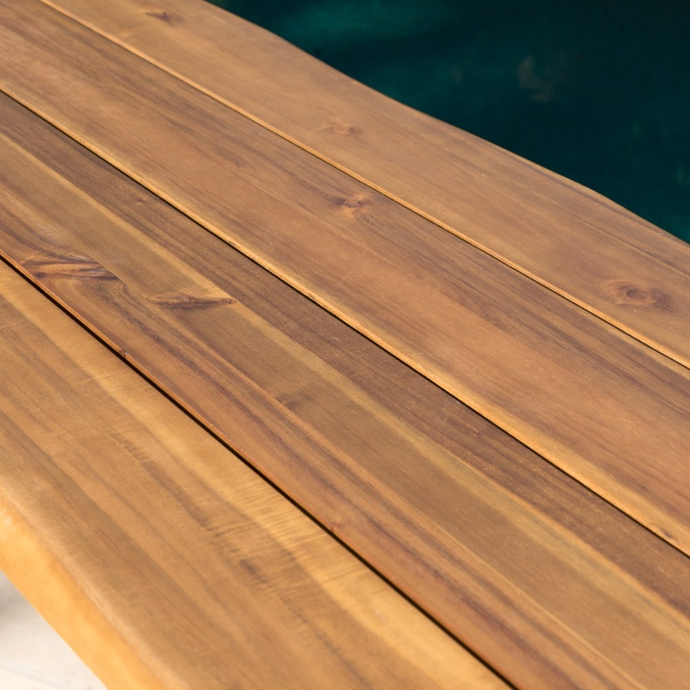 Ensemble de bar industriel d'extérieur en bois Denali 3 pièces par Christopher Knight Home