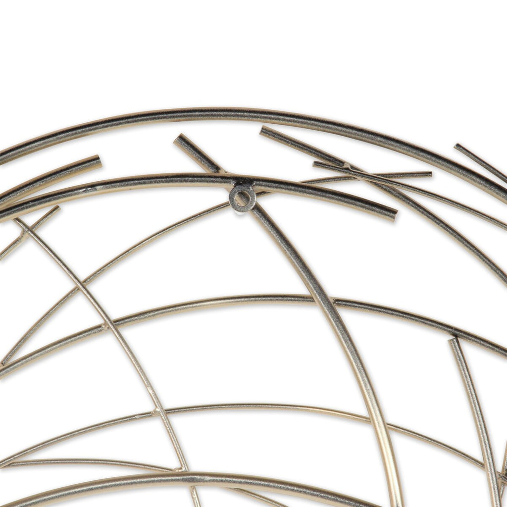 Denine Metal Gold Grande œuvre d'art murale ronde abstraite