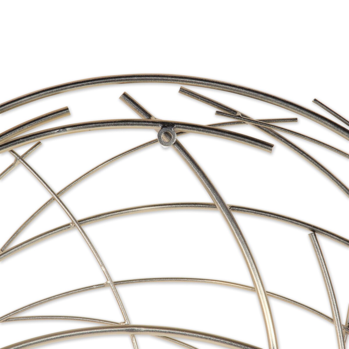 Denine Metal Gold Grande œuvre d'art murale ronde abstraite