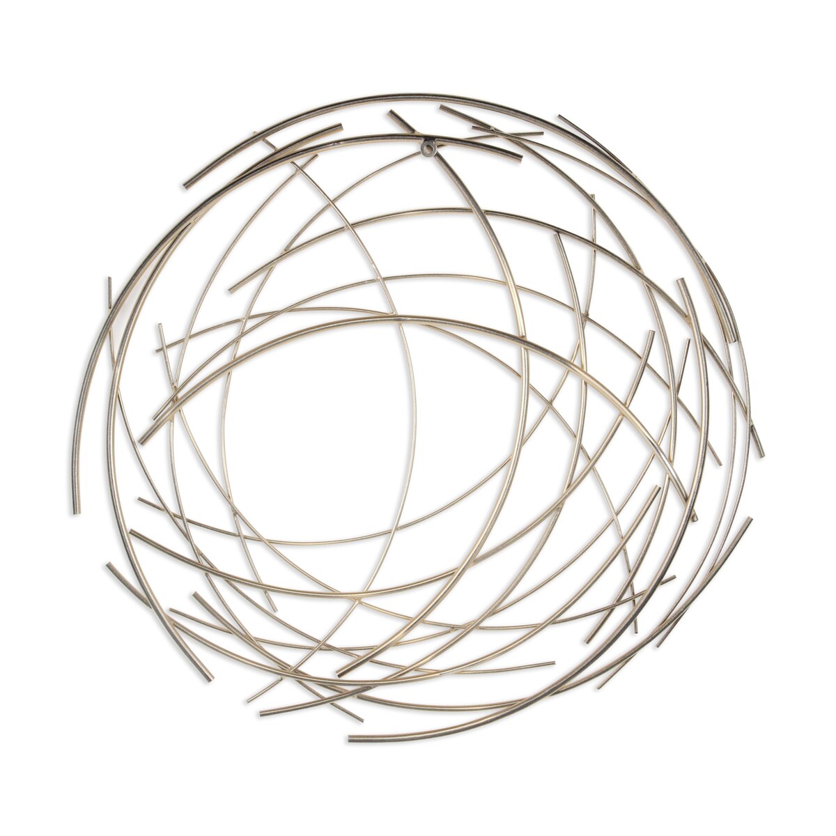 Denine Metal Gold Grande œuvre d'art murale ronde abstraite