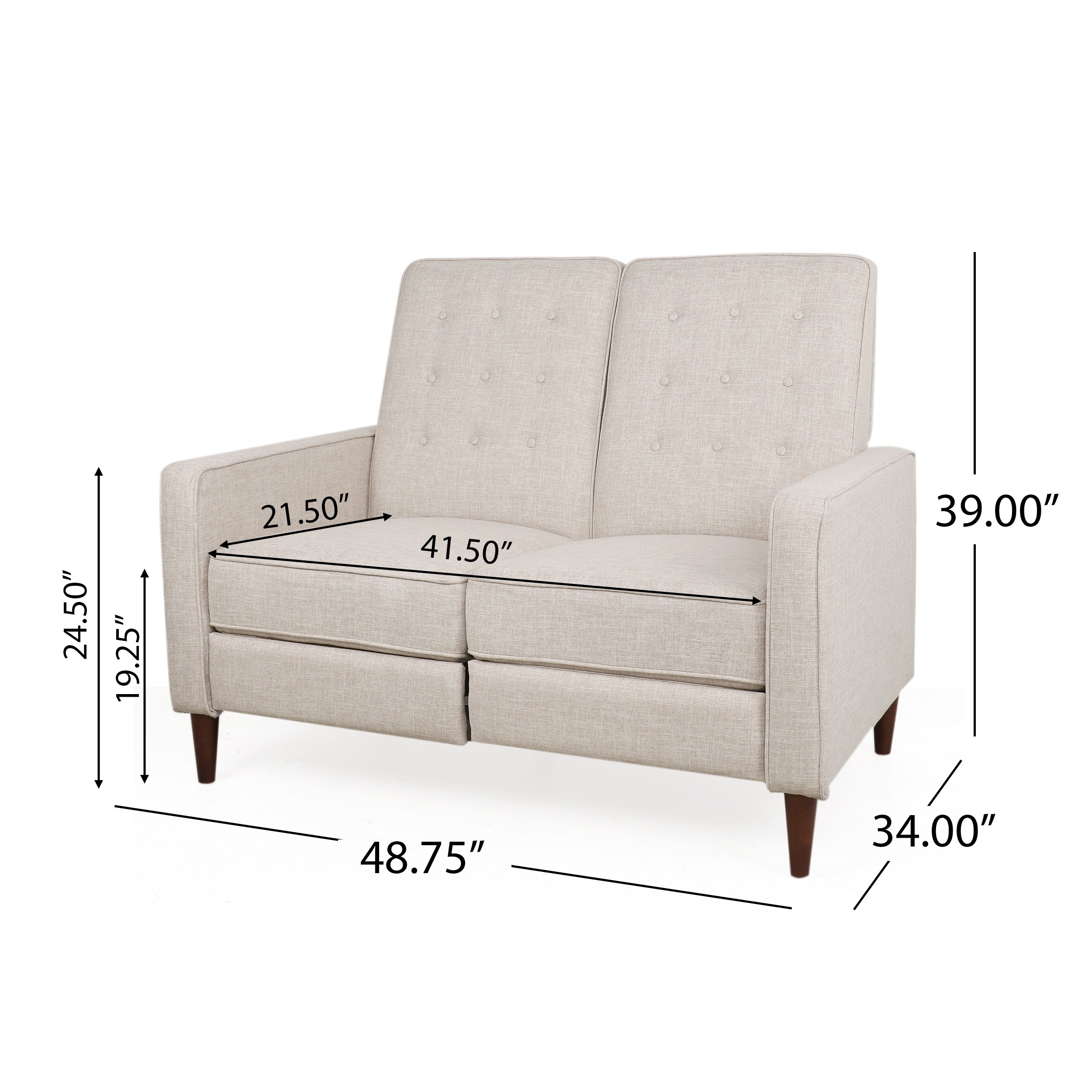 Fauteuil inclinable rembourré Denison par Christopher Knight Home