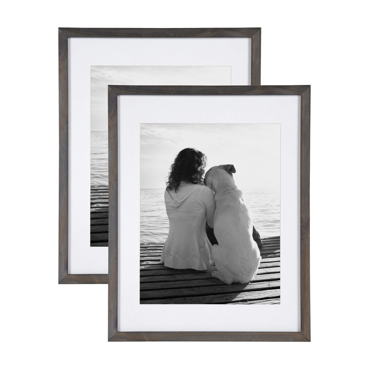 Cadre photo mural en bois DesignOvation Gallery, lot de 2