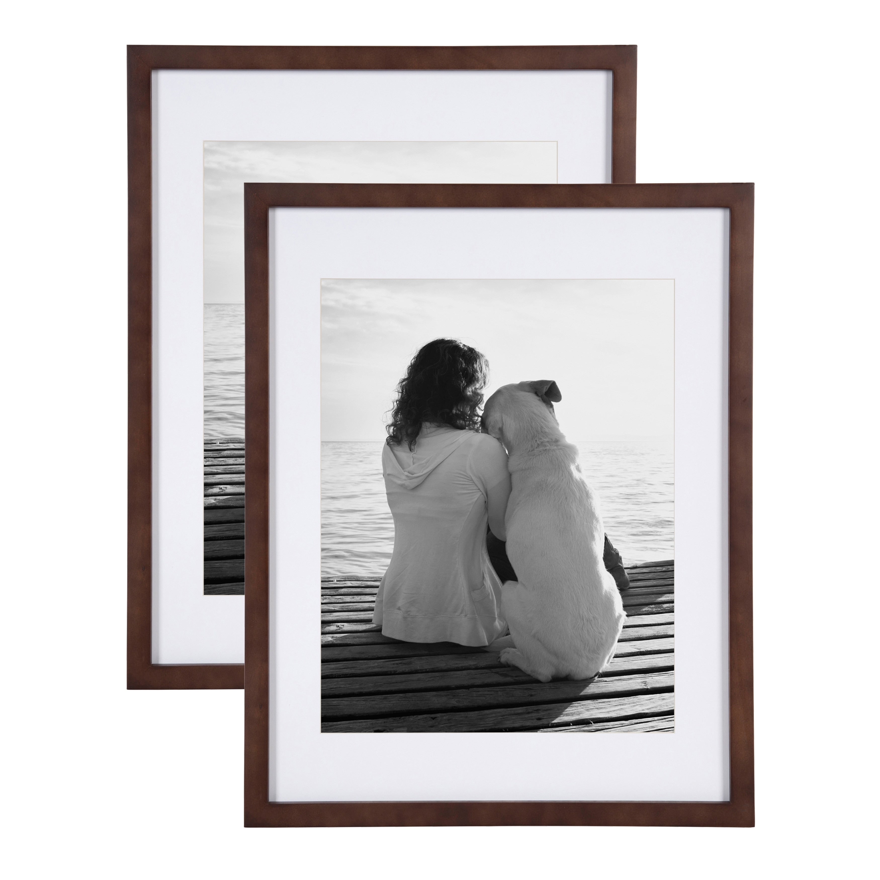 Cadre photo mural en bois DesignOvation Gallery, lot de 2