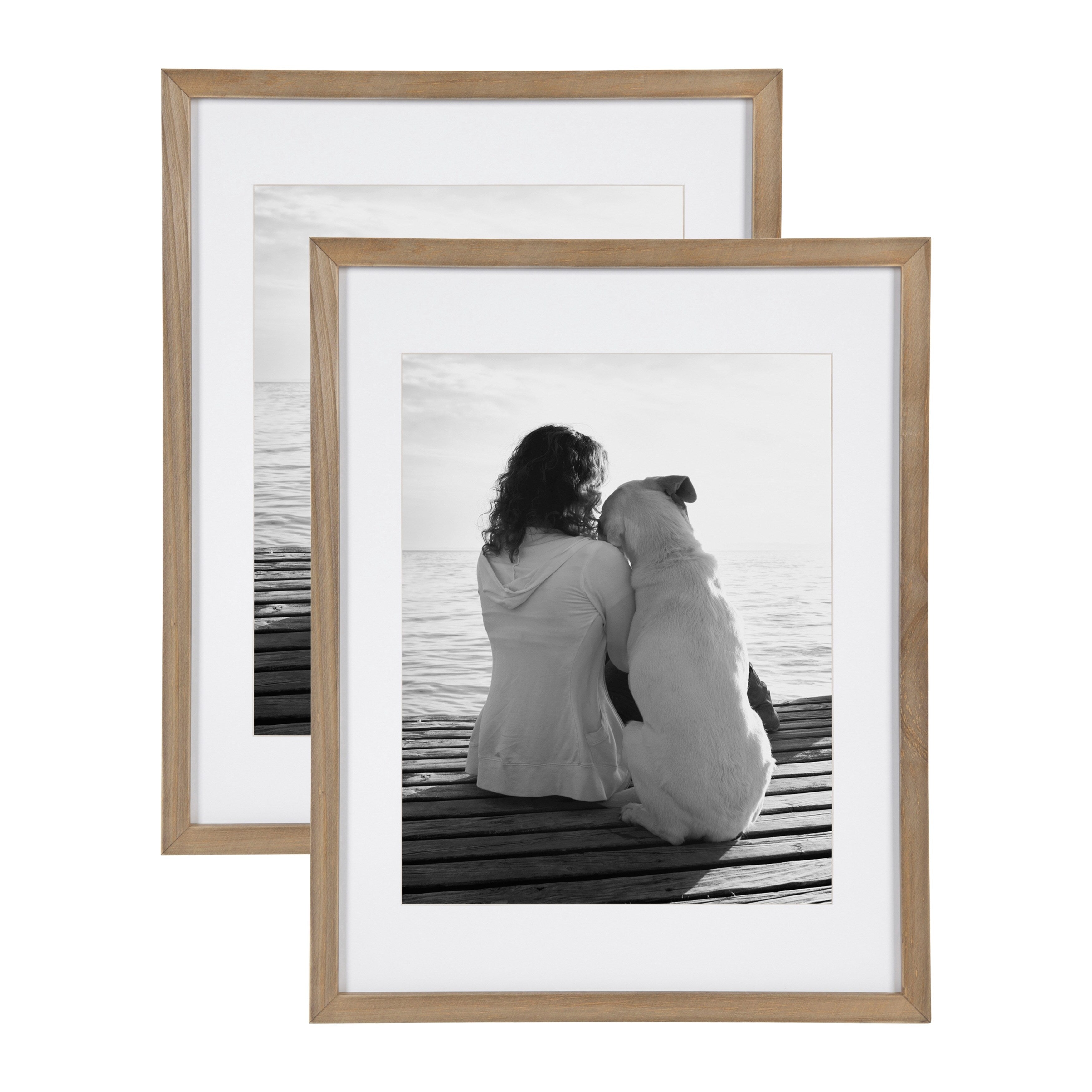 Cadre photo mural en bois DesignOvation Gallery, lot de 2