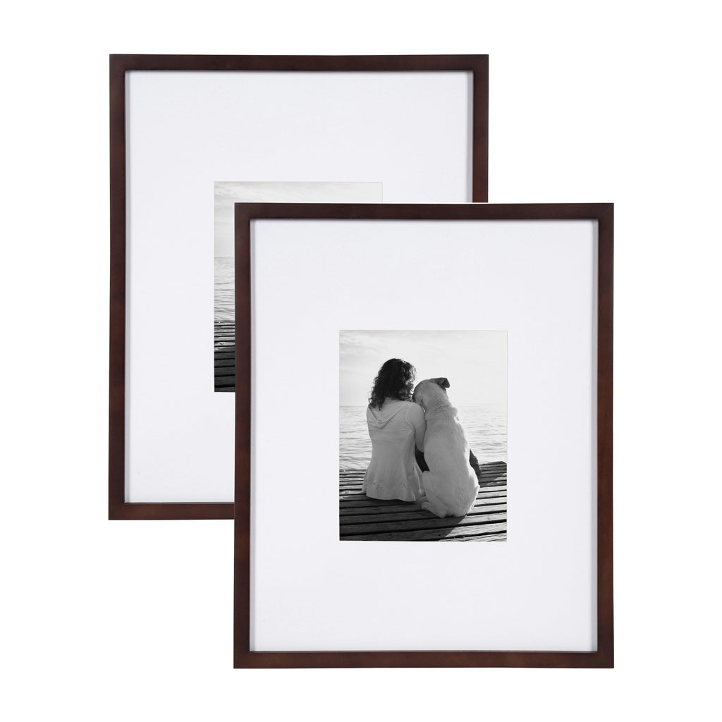 Cadre photo mural en bois DesignOvation Gallery, lot de 2