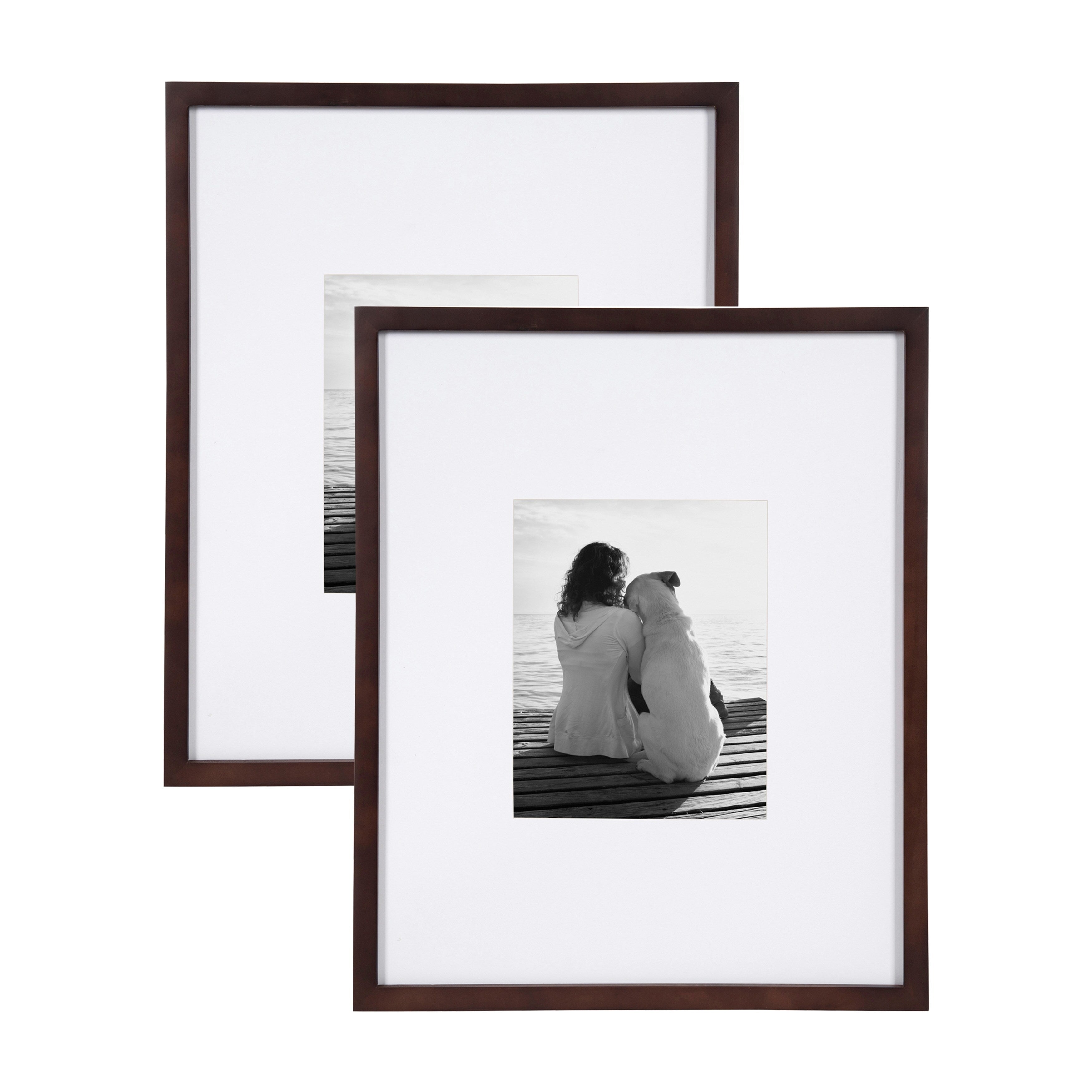 Cadre photo mural en bois DesignOvation Gallery, lot de 2